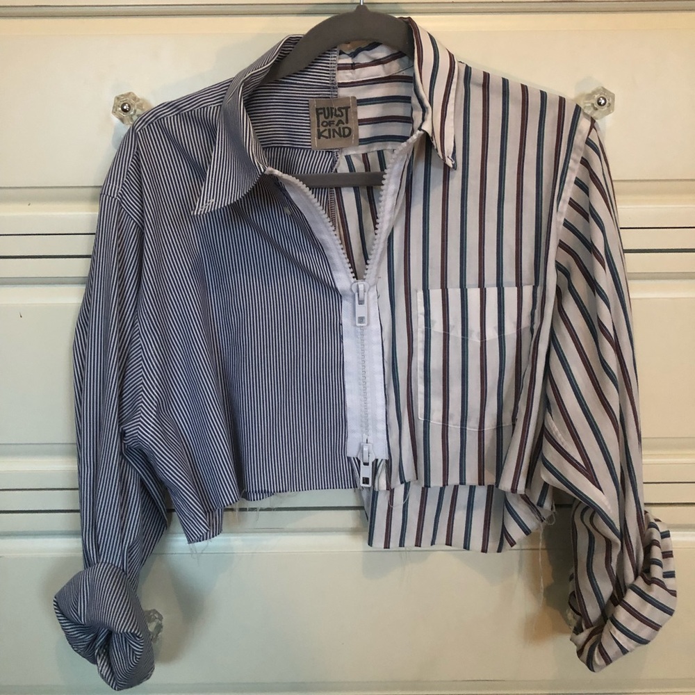 LF Furst Of A Kind Button Down Crop